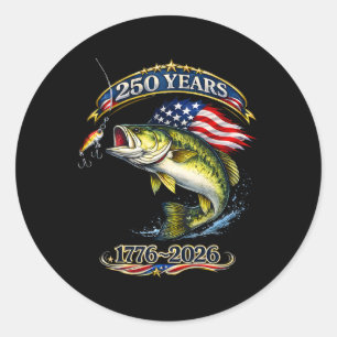 Adesivo Redondo Peixe Patriótico B E Bandeira 250 Anos De Pesca