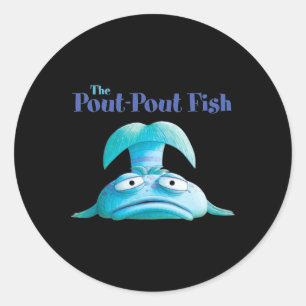Adesivo Redondo Peixe Pout Pot Pescador Engraçado Amante Da Pesca