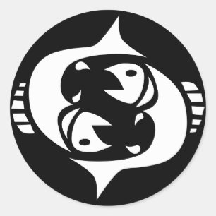 Adesivo Redondo peixes