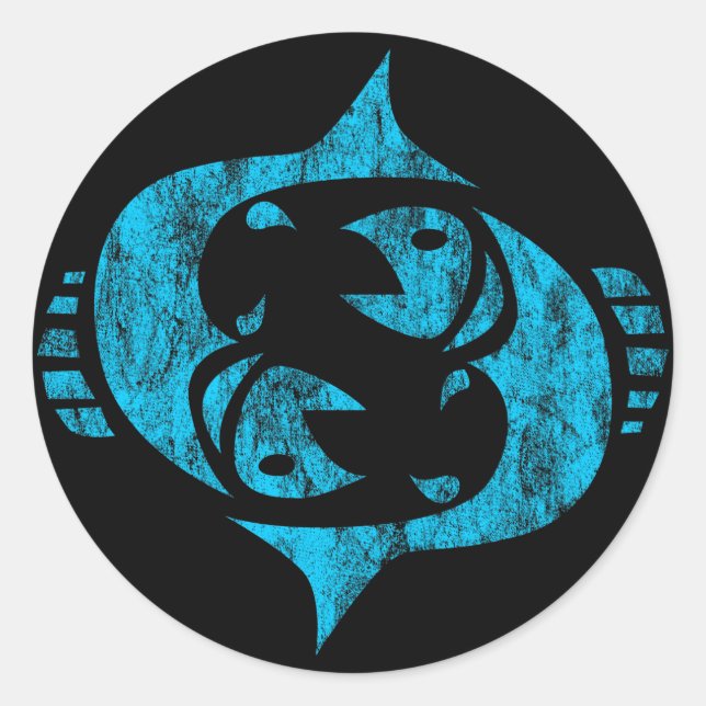 Adesivo Redondo peixes (Frente)