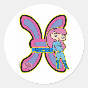 Adesivo Redondo Peixes