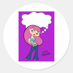 Adesivo Redondo Peixes