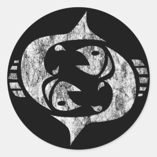 Adesivo Redondo peixes