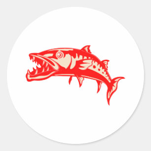 Adesivo Redondo Peixes #6 do Barracuda