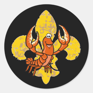 Adesivo Redondo Peixes-arrastão Fleur De Lis