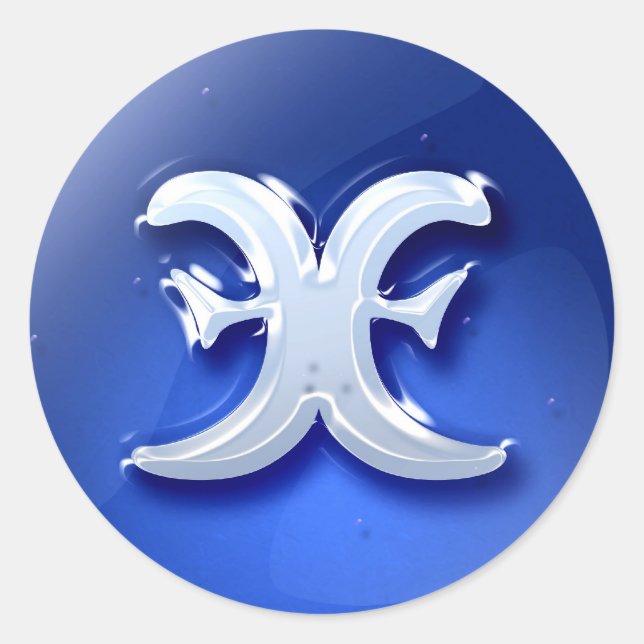 Adesivo Redondo Peixes com ponteiro brilhante (Frente)