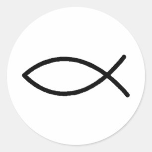 Adesivo Redondo Peixes cristãos