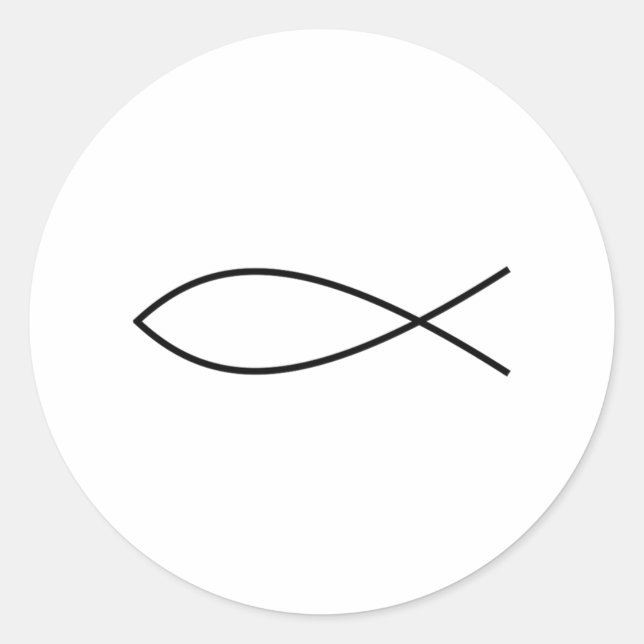 Adesivo Redondo Peixes De Ichthus (Frente)