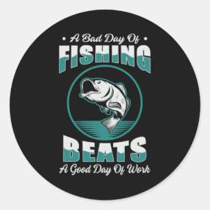 Adesivo Redondo Peixes de pesca amam pescador pescando peixe engra