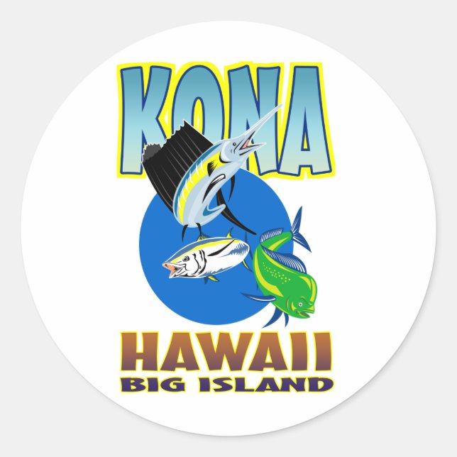 Adesivo Redondo Peixes dorados-do-mar e atum-rabilho (Frente)