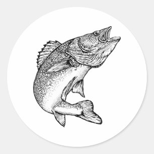 Adesivo Redondo Peixes dos Walleye