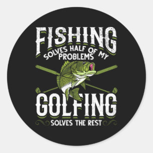 Adesivo Redondo Peixes Engraçados de Golfe Soluciona Metade dos Me
