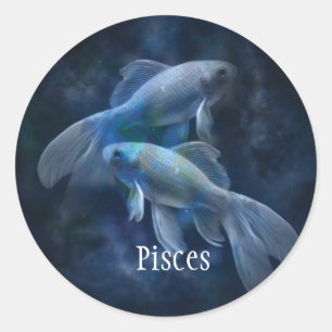 Adesivo Redondo Peixes Fish Sticker