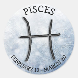 Adesivo Redondo Peixes Horoscópio Sinal Astrológico Zodiático