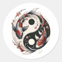Peixes Koi Japoneses Yin e Yang