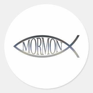 Adesivo Redondo Peixes Mormon