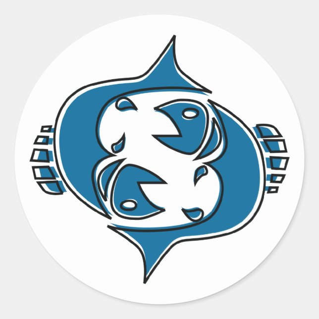 Adesivo Redondo peixes oddRex (Frente)