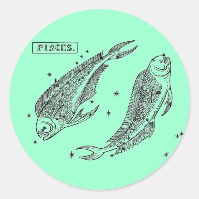 Adesivo Redondo Peixes Sticker (Frente)
