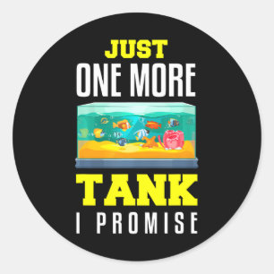 Adesivo Redondo Peixes Tank Engraçado Guardião Humor Aquarista