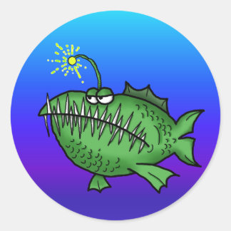Adesivo Redondo Peixes Toothy