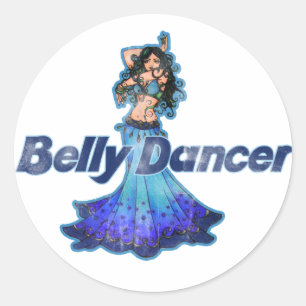 Adesivo Redondo Peixes Vintage Belly Dancer