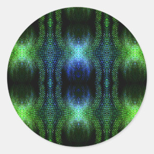 Adesivo Redondo Pele Cobra verde brilhante