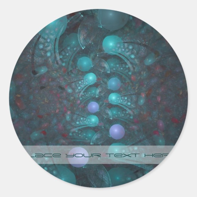 Adesivo Redondo Pele da alienígena 001 (Frente)