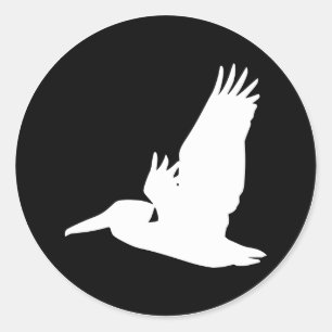 Adesivo Redondo Pelicano Voando