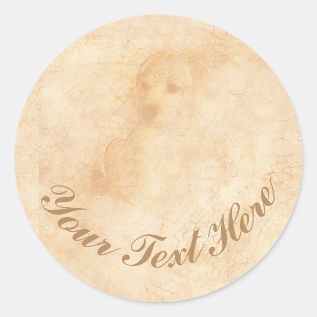 Adesivo Redondo Pelo amor aos puppies personalizados (Frente)