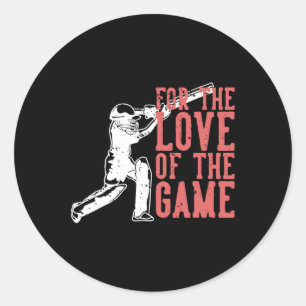 Adesivo Redondo Pelo Amor Do Jogo T Críquete