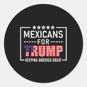 Adesivo Redondo Pelo Conservador Trump Hispânico Gift Trump 2020
