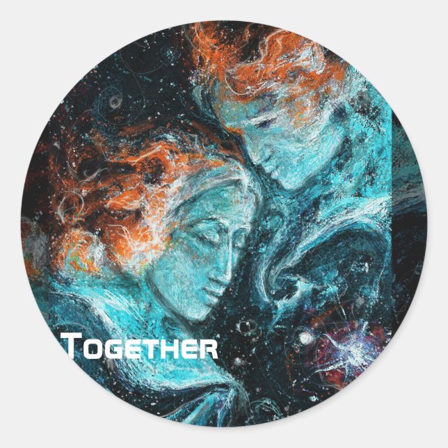 Adesivo Redondo Pelo espaço (Frente)