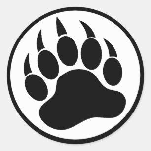 ADESIVO REDONDO PELO/GANCHO DE URSO PRETO E BRANCO