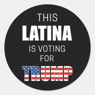 Adesivo Redondo Pelo Presidente Eleitoral Trump 2020 Mulheres hisp