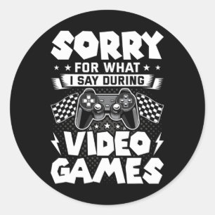 Adesivo Redondo Pelo Que Digo Durante Videos games, Video Gamer Ga