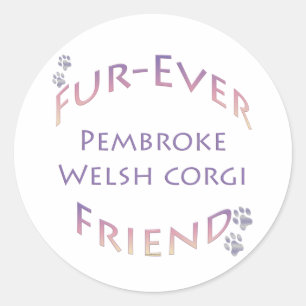 Adesivo Redondo Pembroke Welsh Corgi Fuere