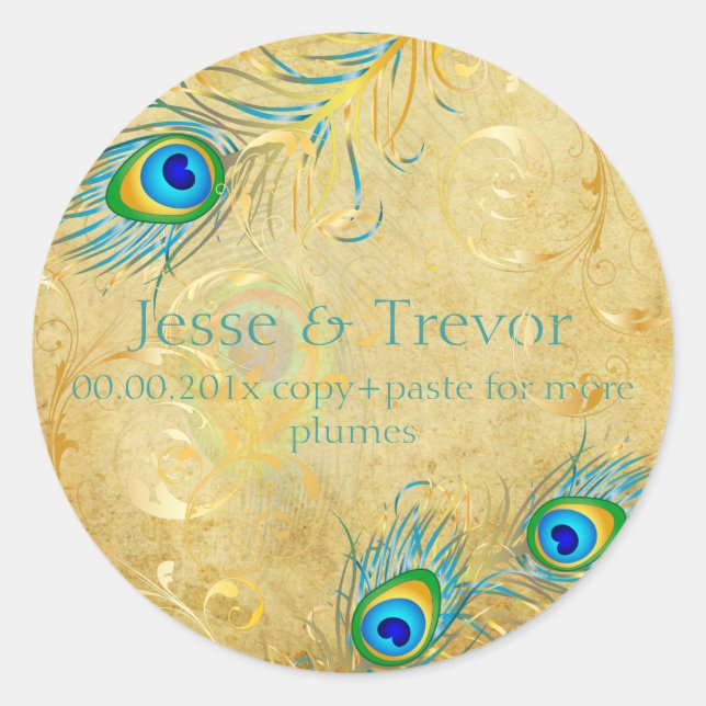 Adesivo Redondo Pena de pizzazz de pizzazz da pixDezines (Frente)