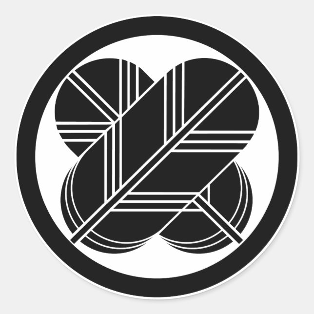 Adesivo Redondo Penas de gavião intersetadas com pé em círculo (Frente)