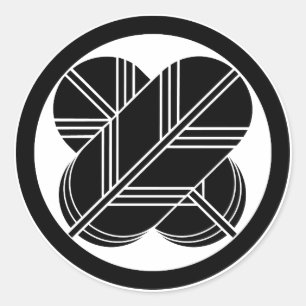 Adesivo Redondo Penas de gavião se cruzando com pé em círculo