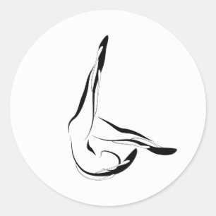 Adesivo Redondo Penas de pilates