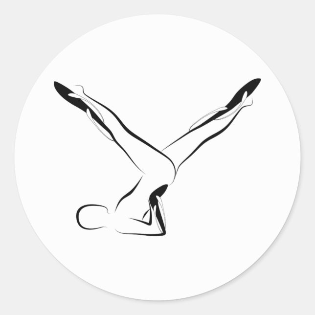 Adesivo Redondo Penas de pilates (Frente)