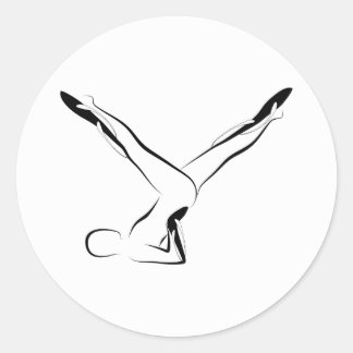Adesivo Redondo Penas de pilates