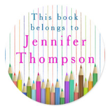 Pêncil De Arte Colorido Voltar Ao Personalizado Da