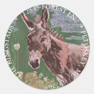 Adesivo Redondo Penelope o burro