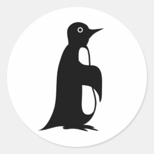 Adesivo Redondo Penguin Penguins Winter Design Antártica Gift