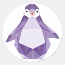 Adesivo Redondo Penguin Sticker