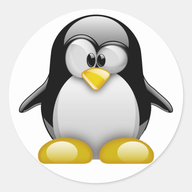 Adesivo Redondo Penguin Stickers (Frente)