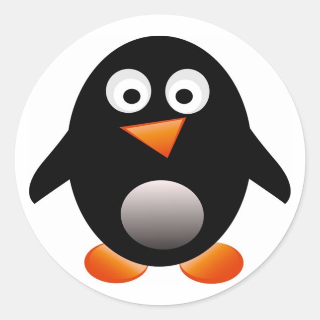 Adesivo Redondo Penguin Stickers (Frente)