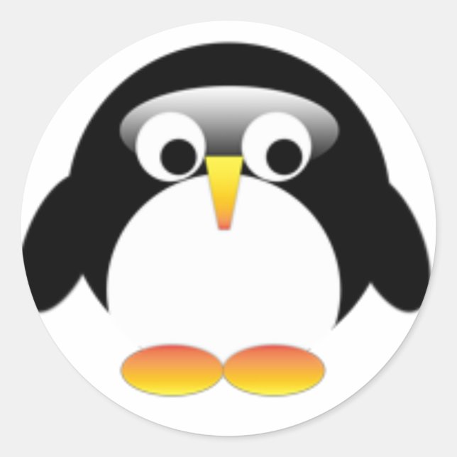Adesivo Redondo Penguin Stickers (Frente)