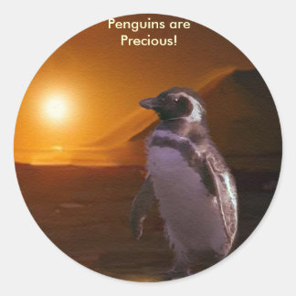 ADESIVO REDONDO PENGUIN SUNSET
